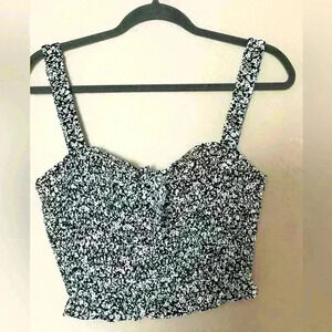 NWT Sienna Sky Women's Smocked Crop Top Blouse